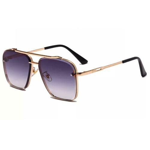 ELEGANTE UV Protected Square Grey Sunglasses For Men And Women