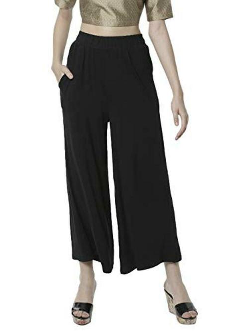 De Moza Women Black Liva Palazzo - XL