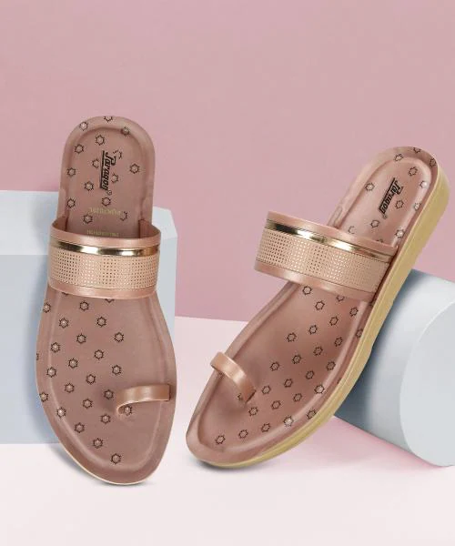 Paragon Women's Slip On Flat Pink Sandals | Durable Dailywear Sandals