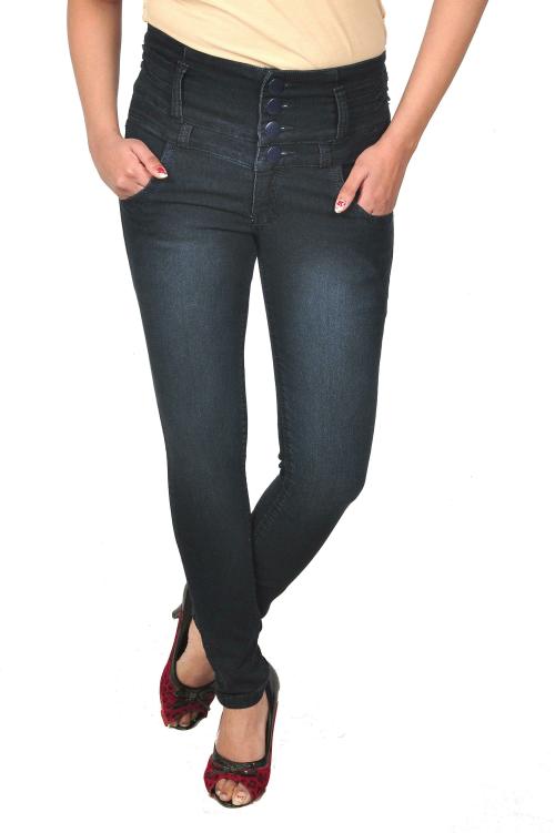Nifty Women Dark Blue Solid Denim Jeans