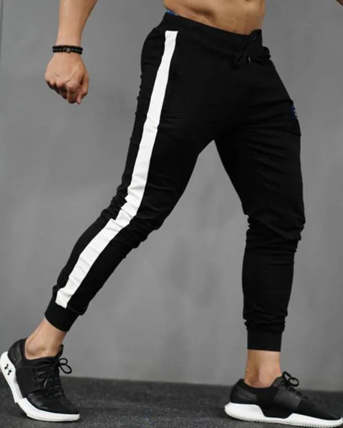Fuaark Classic Sports and Gym Jogger track pants lower for Men Black