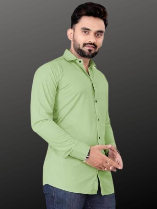 Marc Laurent Men Regular Fit Solid Spread Collar Casual Shirt