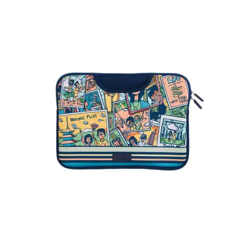 TEAL By Chumbak Around the world Laptop Sleeve - 13inch