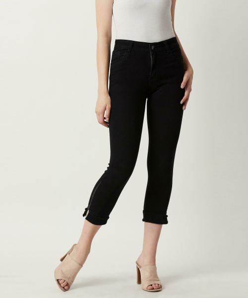 Miss Chase Women Black Solid Single Jeans