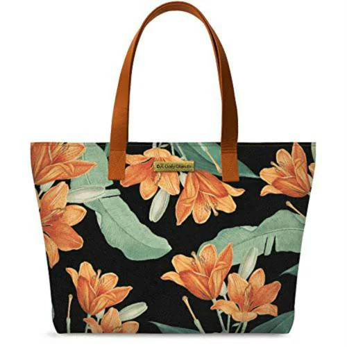DailyObjects Womens Multicolor Tote Bag (Midn-Hibi-Dob-Fat-Tot-Bag)