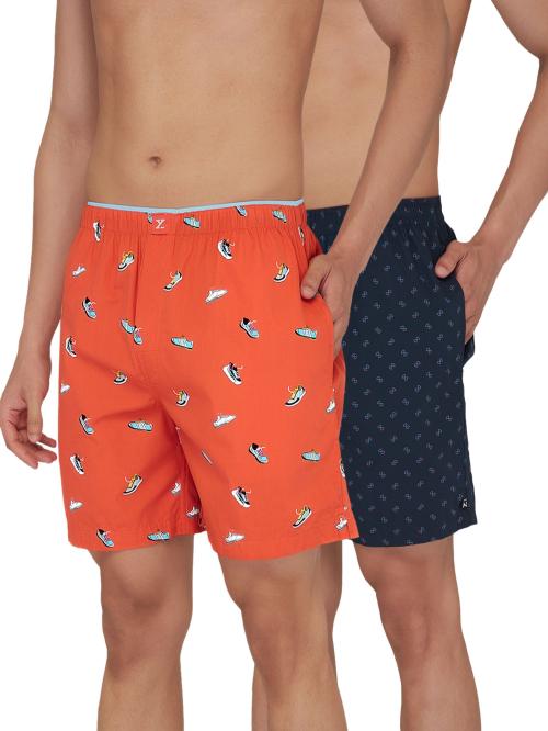 XYXX Pack of 2 Intellieaze Super Combed Cotton Renew Men Boxers