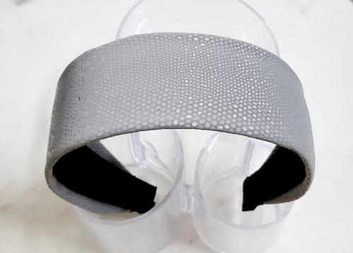 Unique Stunning & Elegant Handcrafted Headband (Solid Grey Snake Leatherette)