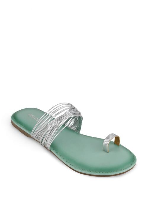 Signature Sole Pastel Green Ethnic Flats