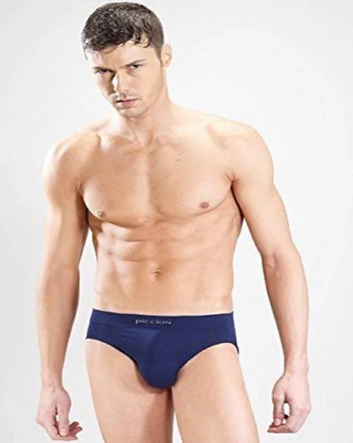 Piccon Seamless Gym Supporter Back Covered with Cup Pocket Athletic Fit Brief Multi Sports Underwear