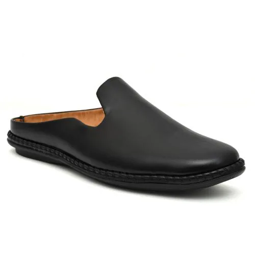 New Latest Mens Back Open Loafers Casual Shoes Black