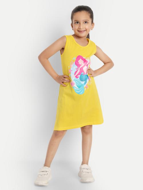 Whaou! Girls Dress | Dresses | Top | Daily Wear | Frock | Cotton | Yellow Colour Dress | 3 Years to 14 Years | Kids Girl Dress | A line Dress