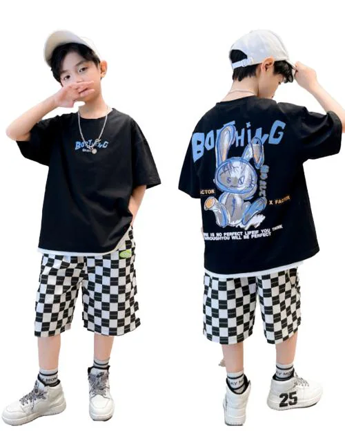 Billyball Stylish Boys Cotton Printed Top&Bottom sets(pack of 1)