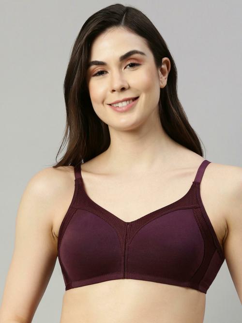 Enamor AB75 M-frame Jiggle Control Full Support Fab-Cool Stretch Cotton Bra for Women- Full Coverage, Non Padded and Wirefree