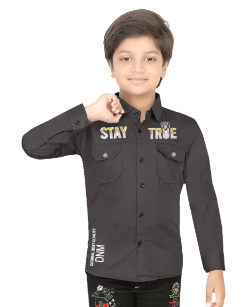 FASHION GRAB CASUAL PRINTED BOYS SHIRT