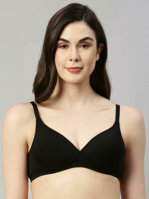 Enamor A039 Perfect Coverage Cotton T-shirt Bra for Women- Padded and Wirefree