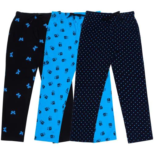 DIAZ Boys Printed Pure Cotton Track Pants (Pack of 3)