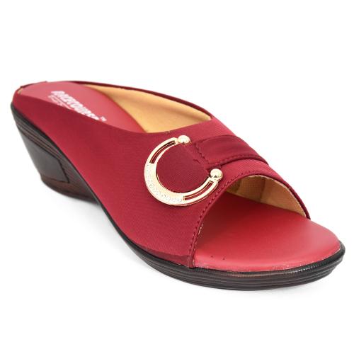 Racecourse Maroon Heels for Women