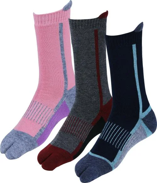 RC. ROYAL CLASS Women's Warm & Thick Towel Cushioned Woolen Thumb Socks(Pack of 3 Pairs)(Free Size)(Multicolored)