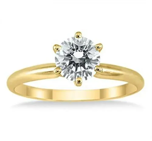 Feel Touch Mart 1.02 Carat Diamond Ring Original White Gold (5gm) Diamond Brilliant Round Cut Diamond Ring Best Clarity Lab Certified Rings by