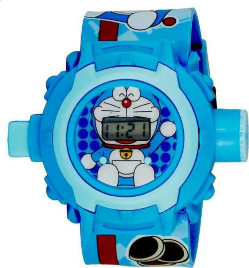 Zuperia Digital Blue Dial Blue Strap Watch For Boys (Doremon Projector Watch)