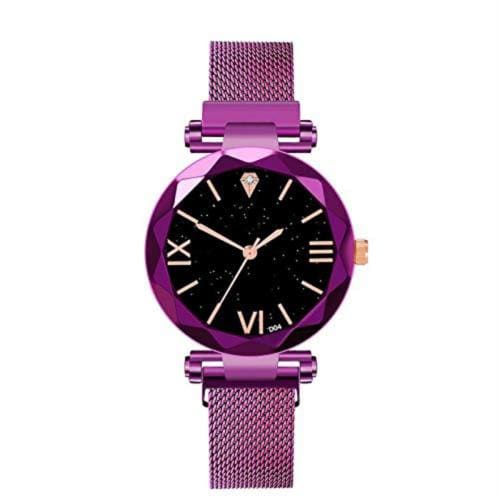 Crispy Analog Black Dial Red Strap Watch For Women