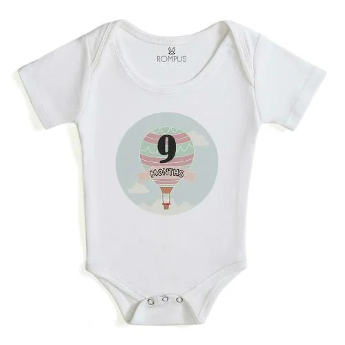 ROMPUS Unisex Baby Organic Cotton Bodysuit (6-9M)