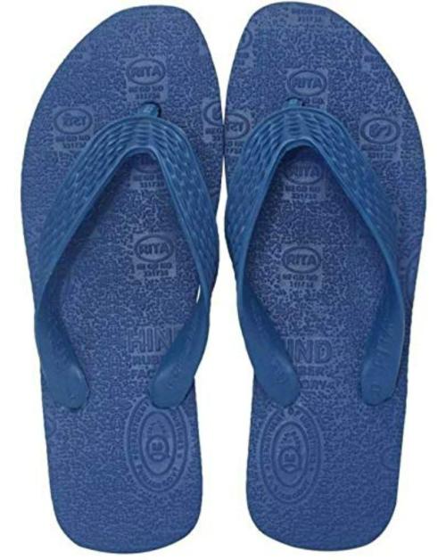 RITA Men Blue Classic Hawai Flip Flops - (UK 9)