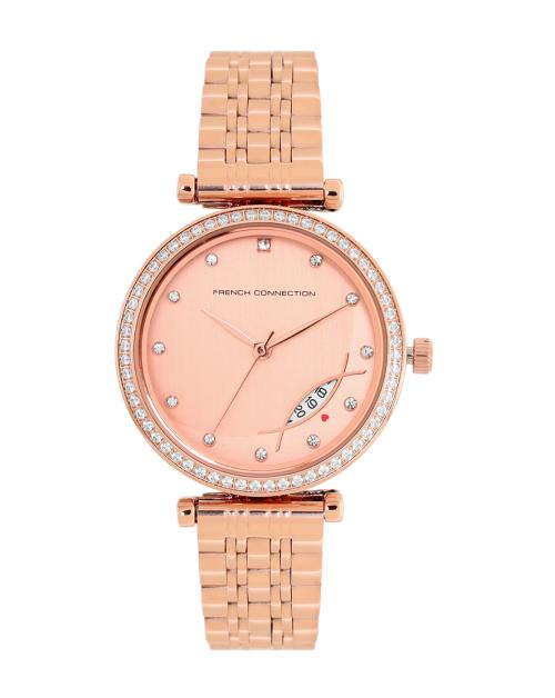 French Connection Rose Gold Analogue Watch For Women - FCP26RGM