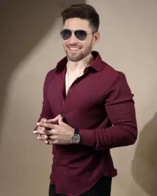 Bluecorp Enterprise Mens full sleeve polycotton casual plain Shirt