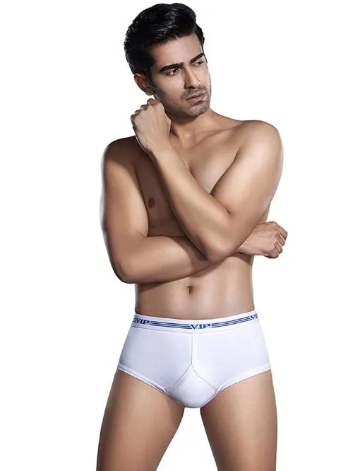 VIP Signor White Mens Cotton Brief Pack of 5