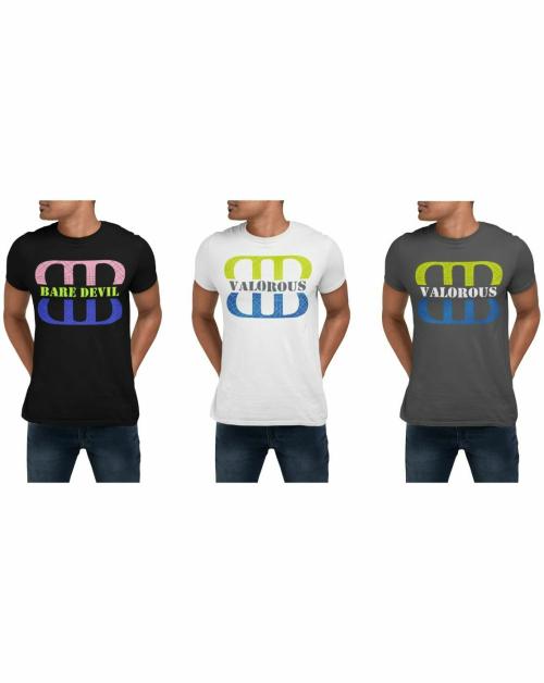 Buttons & Bows Combo Cotton fabric Round Neck Half Sleeves Black, Grey & White T Shirt for Men, Casual/Office wear/Daily Wear ,-03 Pieces-(Size-XXL)