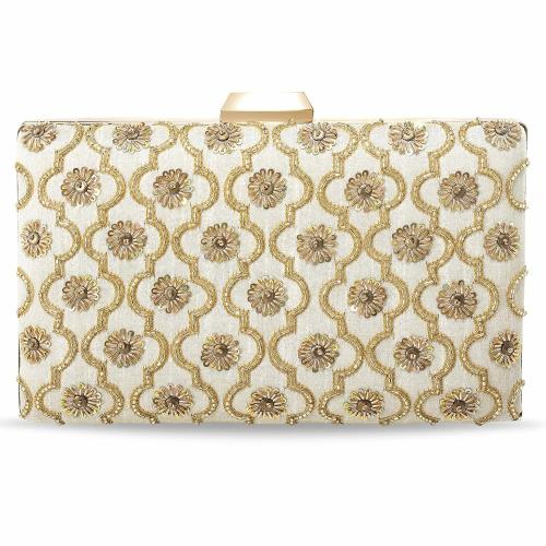Peora Gold Clutch Purses
