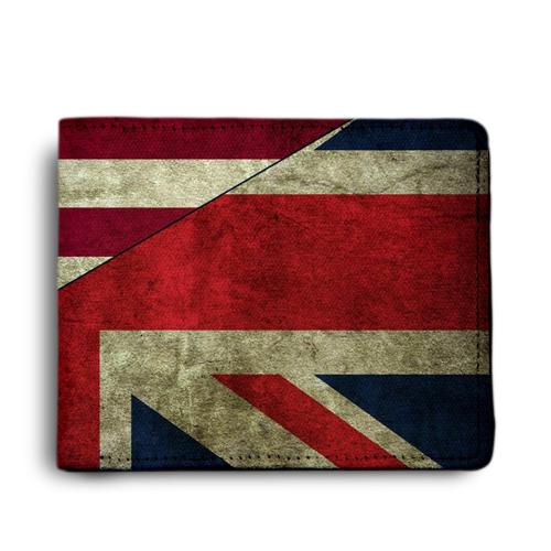 Shopmantra Canvas England America Flag Printed Wallet (BT00000149)