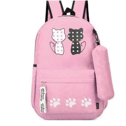 Latest Trending Stylish Fashionable Waterproof Lightweight Casual trendy College School Bag (Pink)
