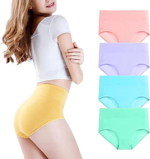 Women Cotton Underwear High Waist Full Coverage Ladies Panties Pack of 3(30 TILL 34)