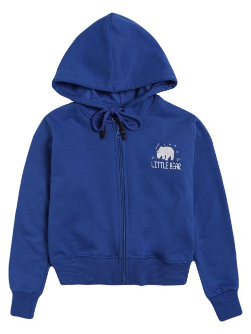 Dyca Boys Jacket Full Zipper Full Sleeves Solid Royal Blue