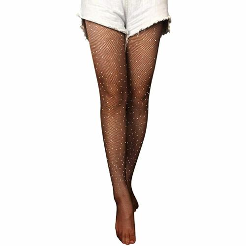 ogimi - ohh Give me High Waist Fishnet stylish Stocking for Women & Girls - Rhinestone Sparkly Stockings