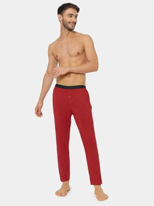 Bummer Men Red Solid Micro Modal Ski Patrol Lounge Pants
