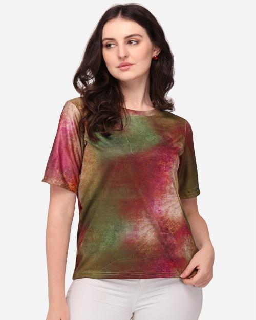 14 Fab Women Poly Cotton Fabric Printed Multicolor Color top For women