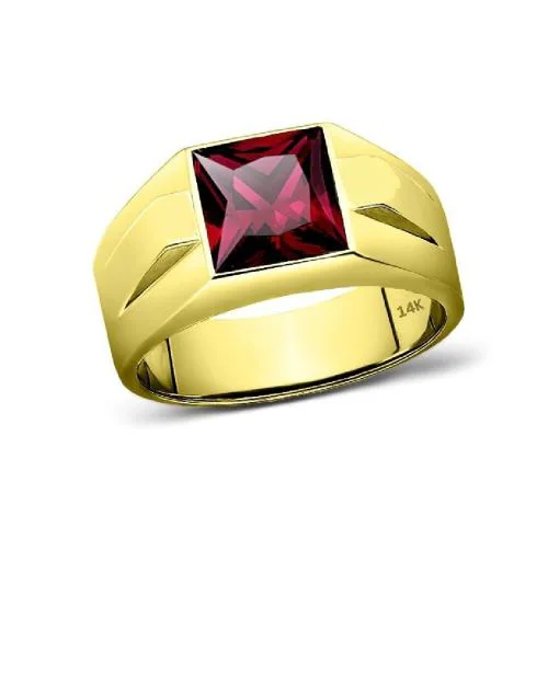 CEYLONMINE - Ruby Ring Natural Stone Manik Premium Quality & Certified Stone Ideal for Men & Women