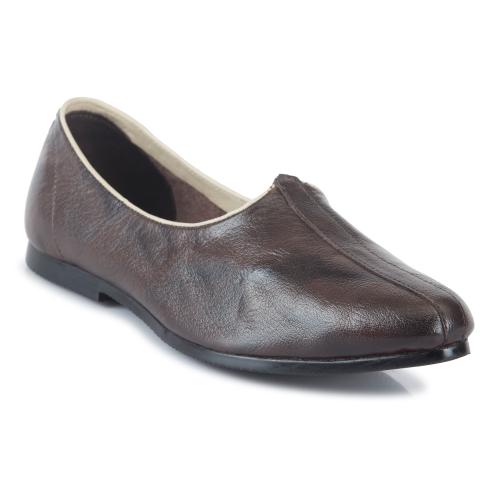 ID Men's Brown Slip-On Ethnic Jutti & Mojaris