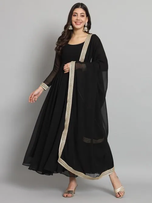 Fab Fashion Anarkali Gown (Black)