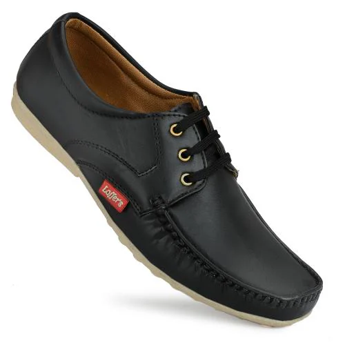 GULASS WICK Men Derby Casual Shoes Loafers For Men (Black)
