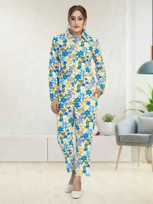 NINO BAMBINO Women's Co-Ord Set/ Top & Bottom Set Two-Piece Outfits for Women- Green-4XL