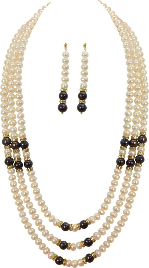 Classique Designer Jewellery Mother of Pearl Jewellery Set (Multi Color