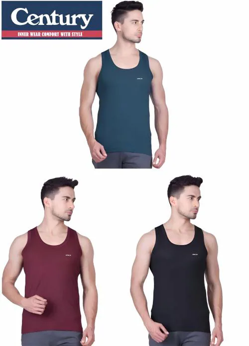 Sasta Sales color Vest For Men | Sleevless Multicolor Vest| Men's Cotton sleeve-less Vest |color ganji | color sando ganji| Pack of 3||