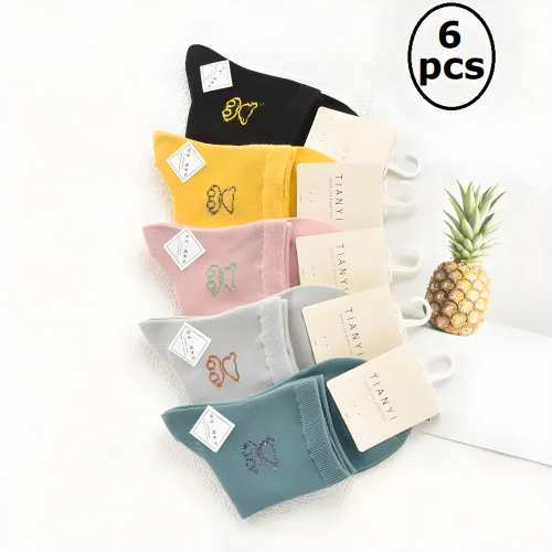 Sasta sales Ladies Cotton Short Socks| Ankle socks for women|Cotton socks for girls| Combo of 6 pairs socks||