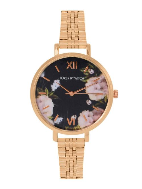 Joker & Witch Black Steel Watch For Women
