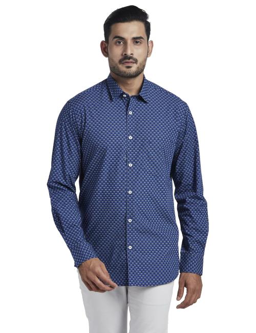 COLORPLUS Men Dark Blue Formal Shirt