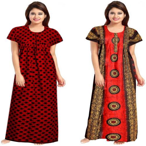 Sajao Creation Women Nighty Set (Multicolor)
